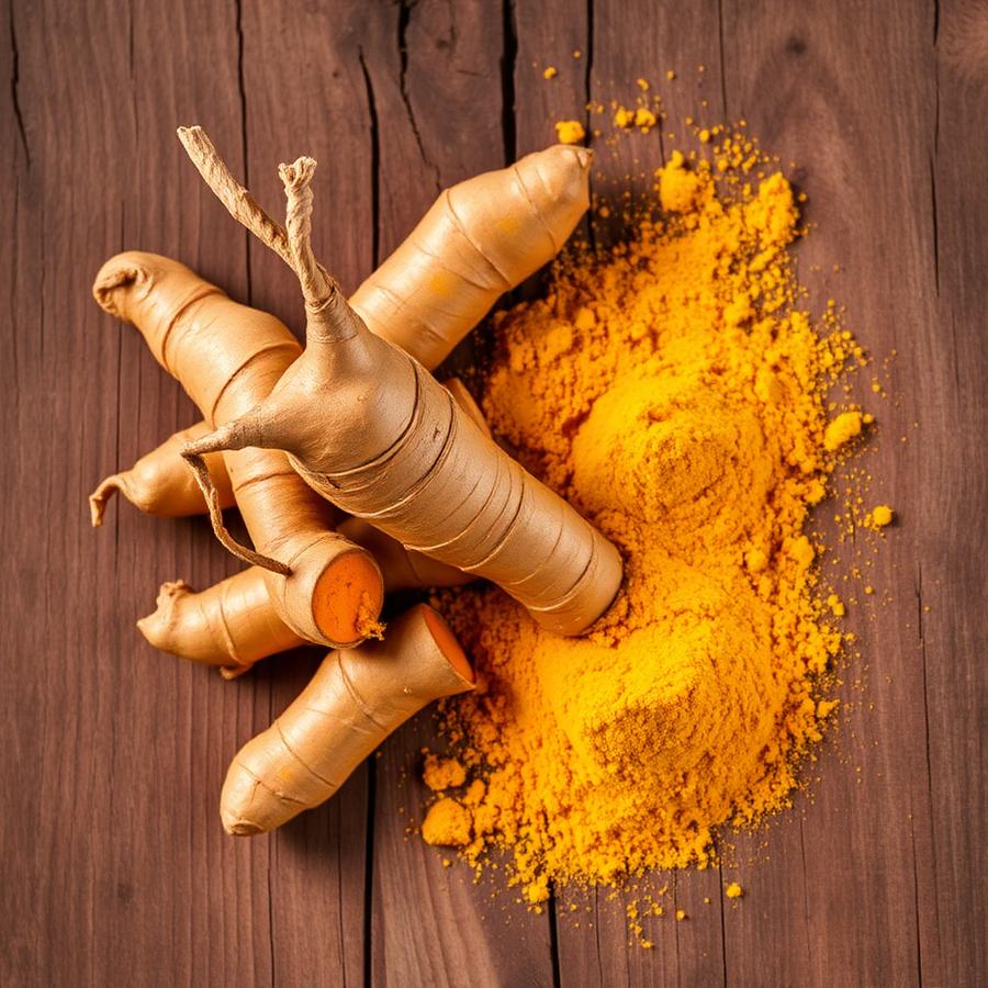 Whole turmeric roots